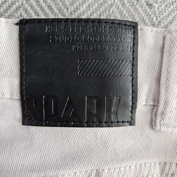 Spark Jeans Men's 29x38 Premium Denim Jeans Studio Collection Gray Frayed 165496 - Picture 7 of 16